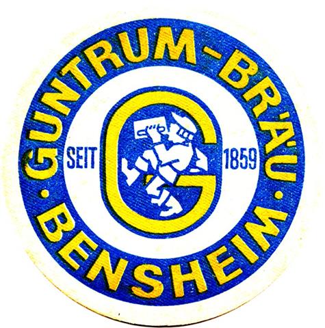 bensheim hp-he guntrum rund 2a (215-seit 1859-blauer ring-blaugelb)